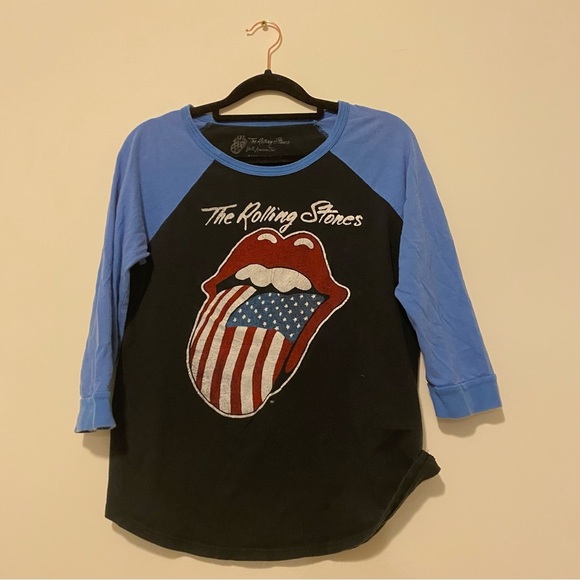 Rolling Stones North America Tour Lucky Brand Small Mouth American Flag Logo Tee - Picture 6 of 12